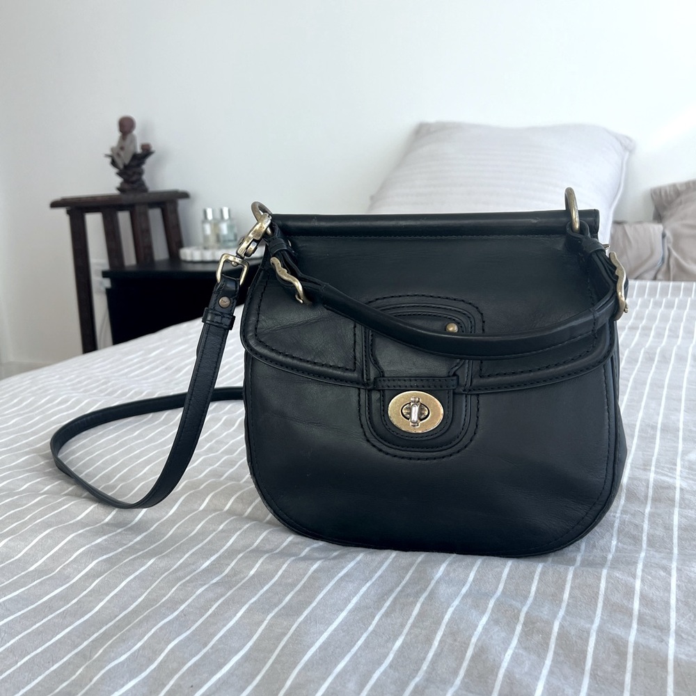 Coach Willis 70th Anniversary Crossbody or Shoulder Bag 19132 in Black Leather